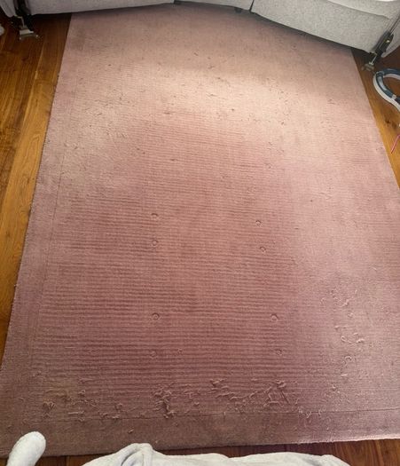 pink wool rug