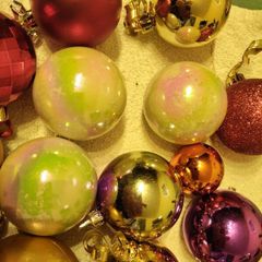 mixture of Christmas decorations