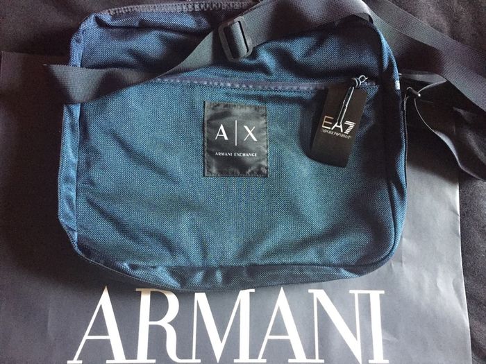 armani exchange laptop travel bag shoulder