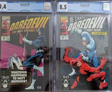 Daredevil Issue 288 and 290 CGC 9.4 Bullseye Certified Graded Comic Framed DC Marvel
