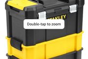 Essential Rolling Workshop Toolbox, Metal Latches, STST1-80151 Extra Large Bin, Portable Tote tray, Medium-Sized Toolbox, 2x Lid Organiser Compartments, Rust-Proof Latches