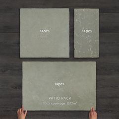 Kota Green Limestone Hand-Cut Natural Paving Patio Pack 15.12m