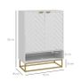 Shoe Storage Cabinet, Modern Shoe Cupboard with Open Shelf, Adjustable Shelf, 6 Vents, Shoe Rack for 12 Pairs of Shoes Image 5