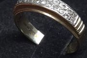 Vintage 9ct Gold Diamond Set Ring Fully Hallmarked London Size 54