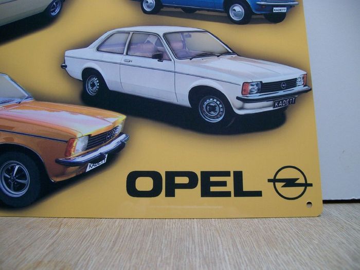 Opel Kadett C classic car tin metal sign