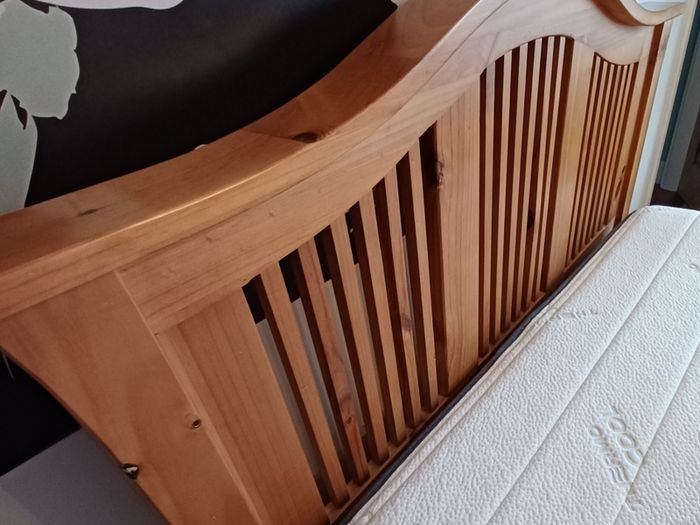 King size bed - solid oak