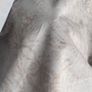 20 metre roll of blue/grey velvet with distressed French print in antique taupe upholstery fabric. Image 3