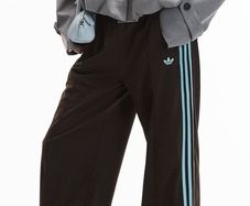 ADIDAS Originals Firebird Loose Track Pants Brown Ice Blue Size M!