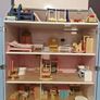 Wooden dolls house with furniture Image 2