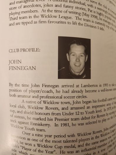 All For A Game.  A History Of  Arklow Town Football  Club 1948 -1998. Large Volume  First Edition Paperback In Very Good Condition.
