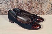 Womens designer Stuart Weitzman slip on loafers shoes with bows Size UK 5 US 7B