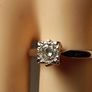 White Gold Natural Diamond Solitaire Engagement ring (Bargain Price) Image 3