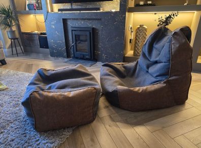 Bean bag and matching foot rest