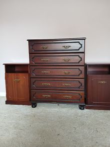 Chest of drawers and bedside lockers