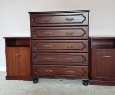 Chest of drawers and bedside lockers