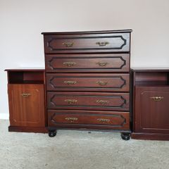 Chest of drawers and bedside lockers