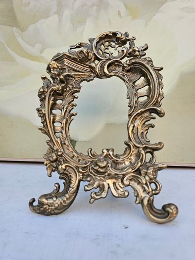 Collection of 3 Vintage Victorian Ornate Gilded Brass Frames