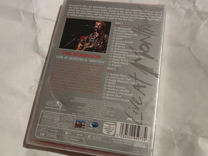 Brand New Van Morrison Live At Montreux 2 disc Dvd