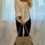 Vintage Canvas Tote Bag Cream - BRAND NEW Image 4