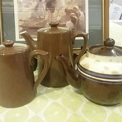 Three brown TeaWares