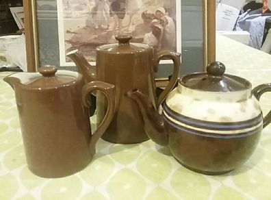 Three brown TeaWares