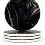 Homeware Marble Coasters Set of 4 - Stunning Ceramic Coaster in Gloss/Matte Finish | Elegant Stone Coasters with Anti-Slip Cork Bottom for Mugs and Glasses (MULTIPLE STYLES, SEE PHOTOS) Image 2