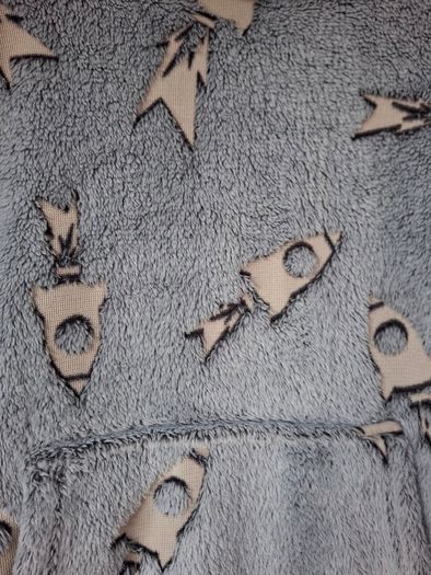 Grey M&S Fleece Glow In The Dark Oversized Hoodie (5-6 years)