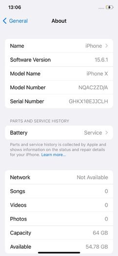 iPhone X 64GB Space Grey