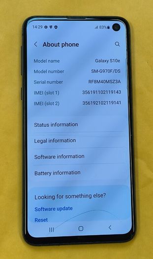 Samsung Galaxy S10e 128GB Dual Sim Unlocked SimFree Black (Screen Has Cracks)