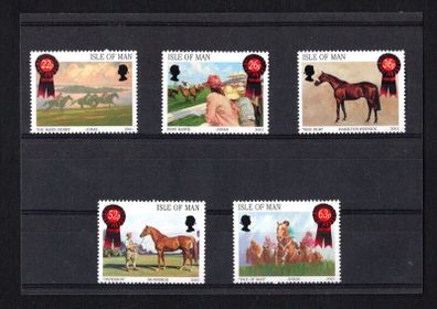 2001 Isle of Man Horse Racing Paintings Commemorative Stamps Mint Never Hinged (MNH)