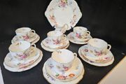 Vintage Royal Crown Derby China "Derby Posies" Bone China Tea Set