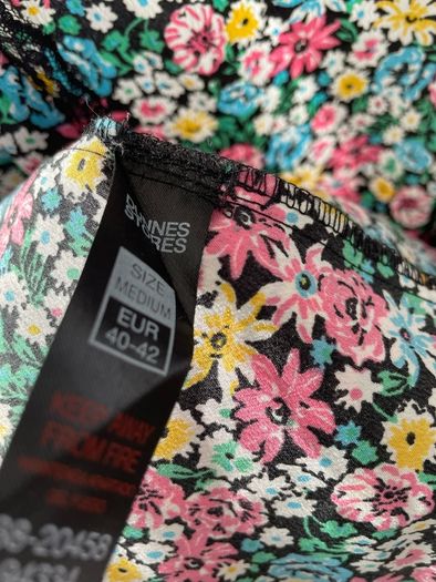 Black floral maxi dress size 12 New without tags