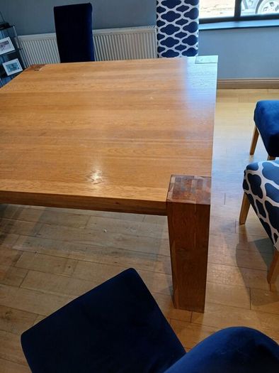 Large square sturdy Table (& 8 chairs)