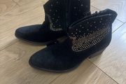 Black Genuine Leather Ankle Boots 36