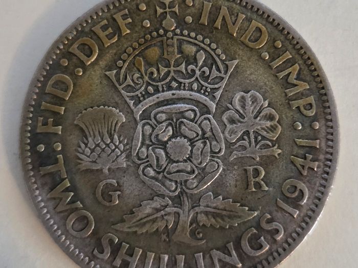 5x .5 Silver Florins 1920 - 1945 Coins 2 Shilling 1 Shilling 6 Coins.