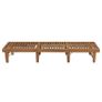 Folding Sun Lounger Solid Acacia Wood Image 2