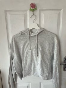 Grey crop hoodie