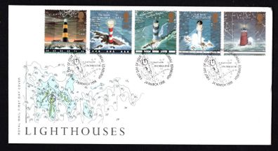 1998 Great Britain Lighthouses Commemorative Stamps Royal Mail Addressed First Day Cover (FDC)
