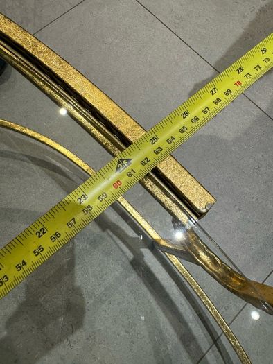Gold coffee table with Glass Top