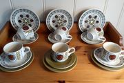 Vintage Mid Century Modern Broadhurst Kathie Winkle Designed Teaset in the Sombrero Pattern
