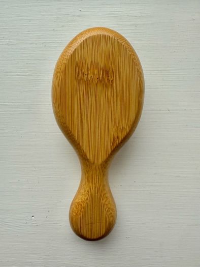Mini bamboo hairbrush brush, perfect for travelling