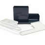 Sink Tidy/Caddy Kitchen Sink Organiser Removable Drip Tray  Non-Slip Grey & White Image 5