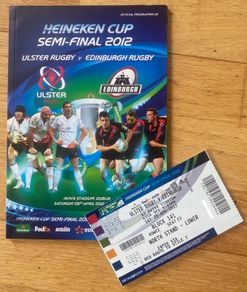 2012 Ulster v Edinburgh - Heineken Cup Semi-Final Programme & Ticket