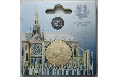 France 0.25 Euro Base Metals Brilliant Uncirculated Coin 2025 - Notre-Dame Paris Cathedral