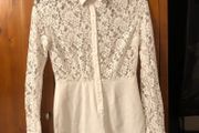 Boohoo white lace playsuit