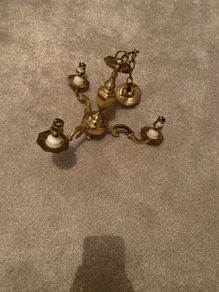 Brass 3 light pendant
