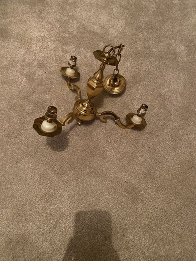 Brass 3 light pendant