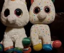 2 TY Teddys Large Unicorns - approx height 48 cm - Harmony and Pixy