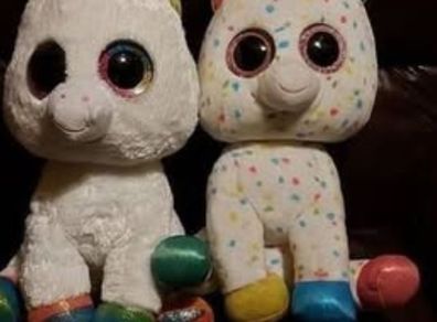 2 TY Teddys Large Unicorns - approx height 48 cm - Harmony and Pixy