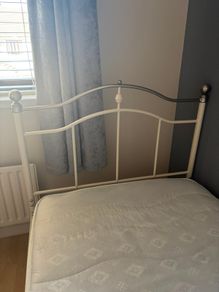 Single bed and mattress